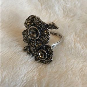 Fossil Flower Ring Size 7